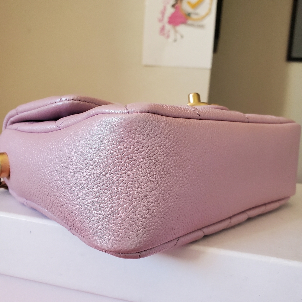 Chanel my perfect mini flap bag iridescent pink caviar aged gold hw - Picture 10 of 12